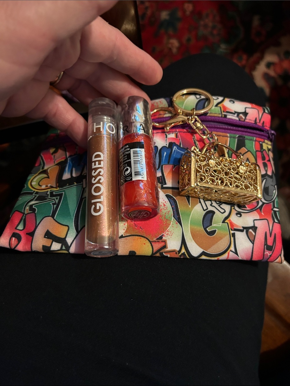 Sephora Glossed Metallic Bronze Lip Gloss with Gold Charm
